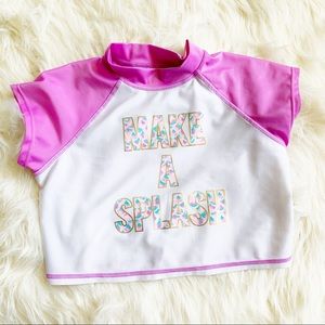 ❤️RASH GUARD❤️Girls 7/8❤️Crop Top Swim